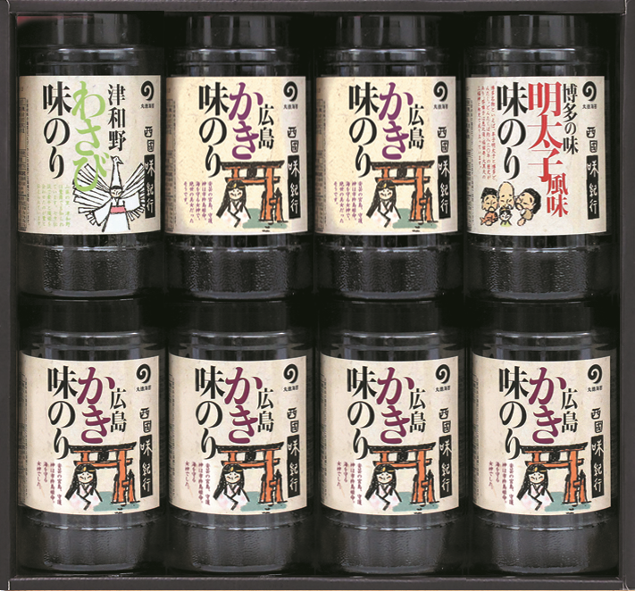 西国味紀行 3種のり8本詰合せ (味紀行-8本詰)