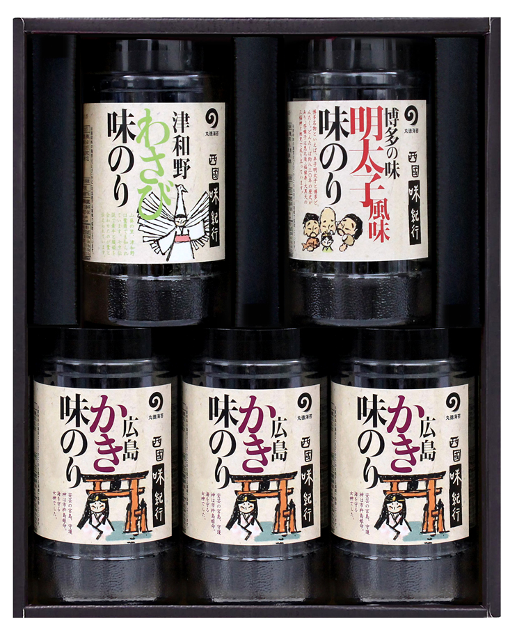 西国味紀行 3種のり5本詰合せ (味紀行-5本詰)